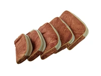 Premium Fabric Zipper Pouch Set (Set of 5 – Golden) - 1 Set