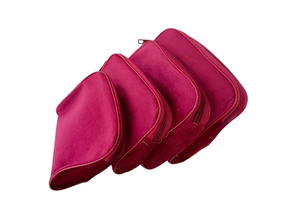 Velvet Pouch Set (Set of 4 – Red) - 1 Set