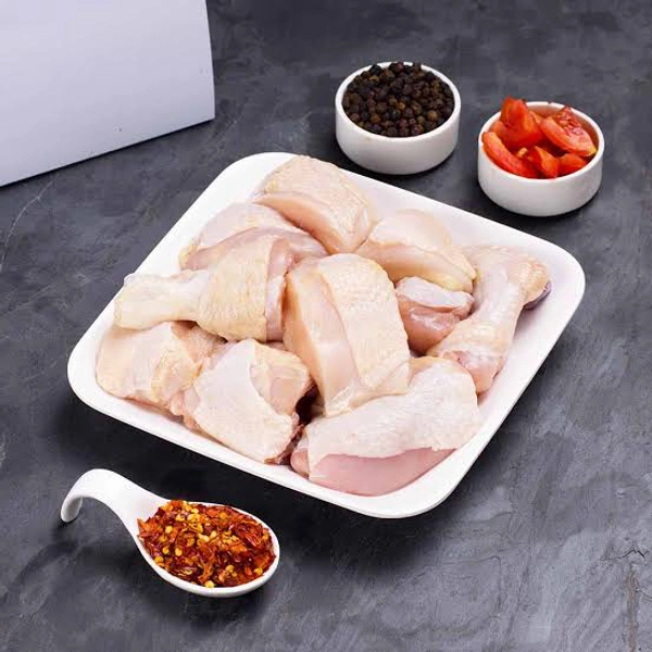 Chicken Boneless Regular Cut With Skin - 1 Kg