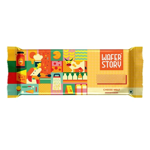 Wafer Story Cheese Melt Cream Wafer Biscuits - 60g
