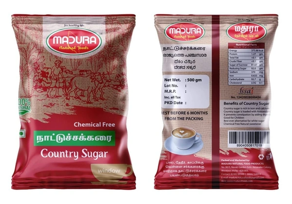 Madura Natural Foods Country Sugar - Out of Stock, 500g