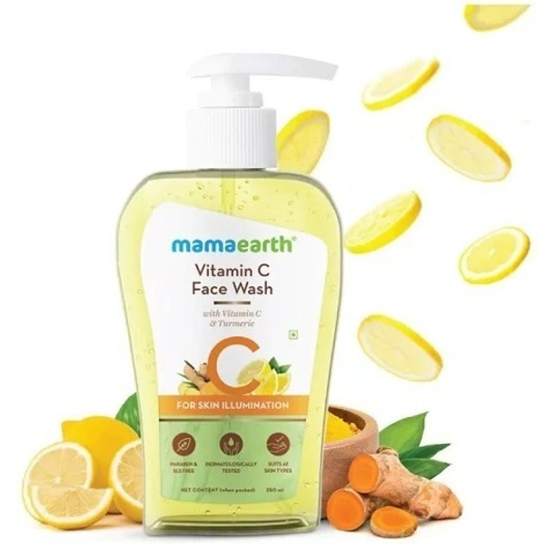 Mamaearth Vitamin C Face Wash with Vitamin C and Turmeric for Skin Illumination