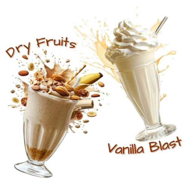 Go Coffee Go Vanilla Milkshake + Dry Fruit Milkshake Combo