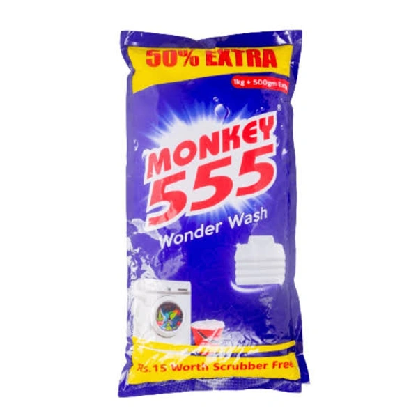 Monkey VVV Wonder Wash Detergent Powder - Out of Stock, 1.5 Kg