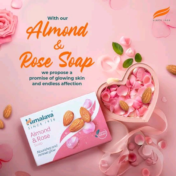 Himalaya Almond & Rose Soap - Out of Stock, 125g