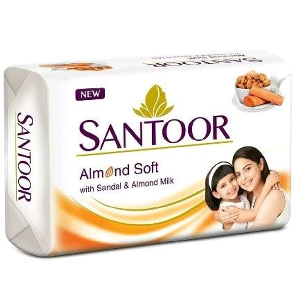 Santoor Sandal & Almond Milk Soap - Out of Stock, 100g