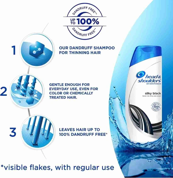 Head & Shoulders Anti Dandruff Silky Black Shampoo - Out of Stock, 72ml