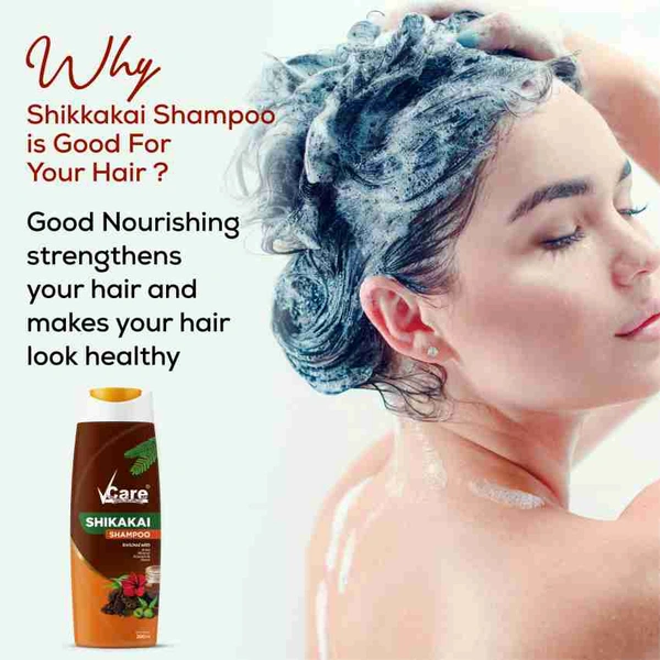 V Care Shikakai Shampoo - Out of Stock, 200ml