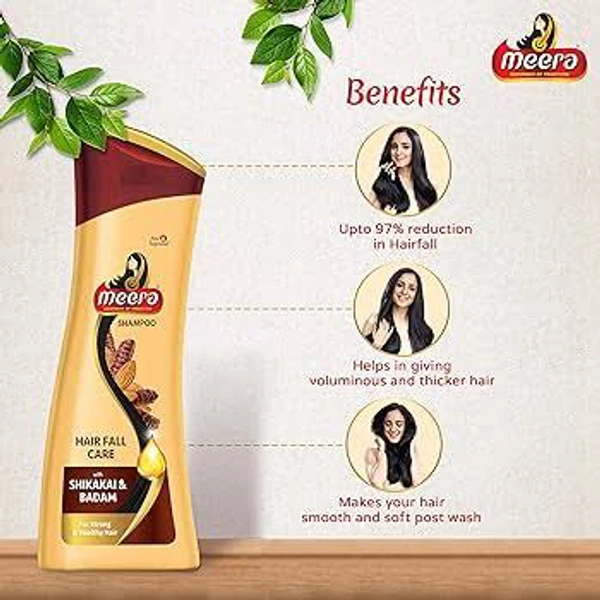 Meera Shampoo Hairfall Care Shikakai & Badam - Out of Stock, 180ml