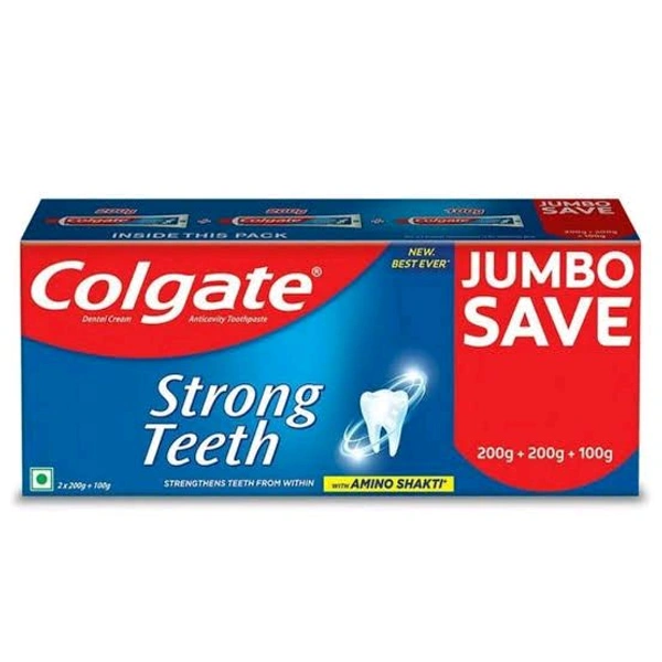 Colgate Strong Teeth Dental Cream Toothpaste Saver Pack - Out of Stock, 500g