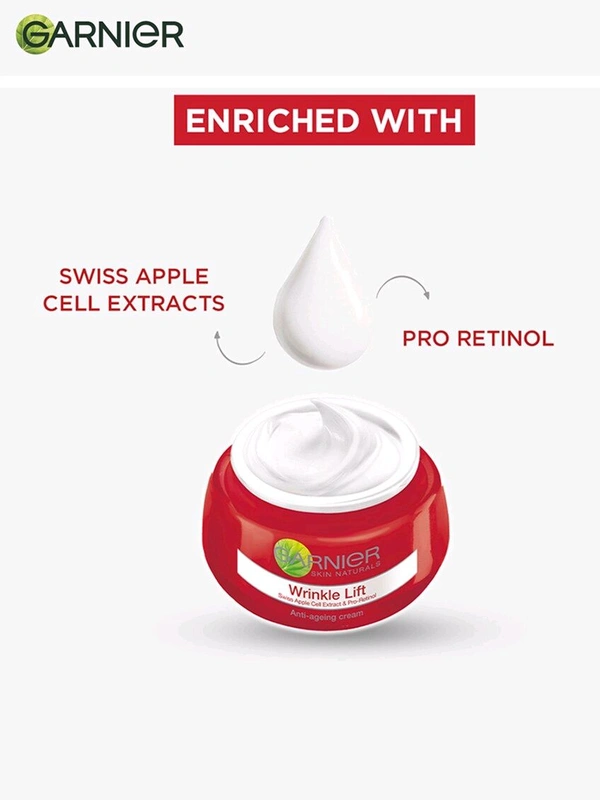 Garnier Wrinkle Lift Anti Aging Cream - Out of Stock, 18g, Face Cream
