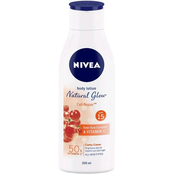 Nivea Body Lotion Natural Glow Cell Repair Camu Camu - Out of Stock, 200ml, Body Lotion