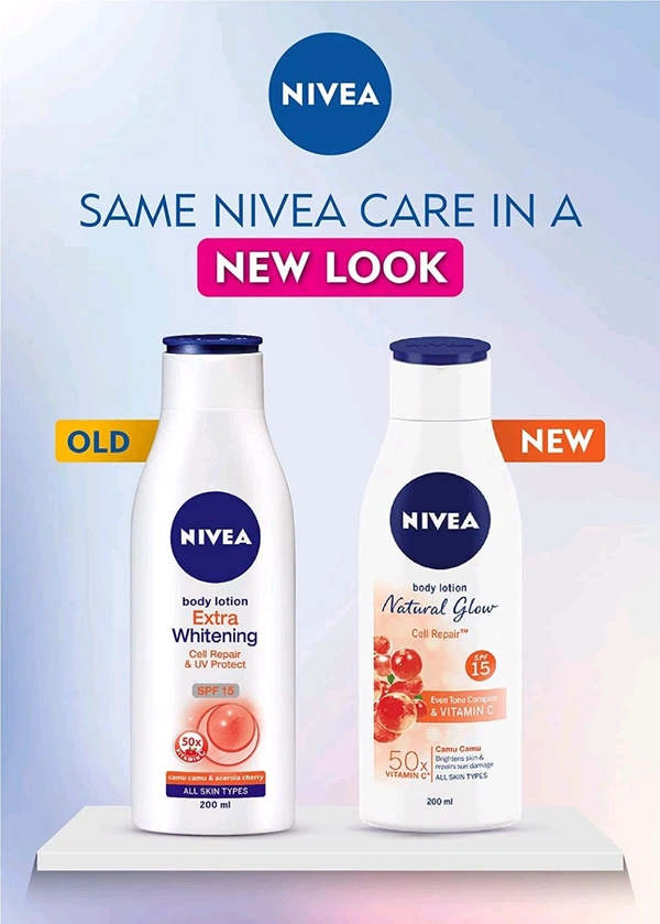 Nivea Body Lotion Natural Glow Cell Repair Camu Camu - Out of Stock, 200ml, Body Lotion
