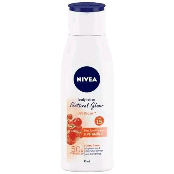 Nivea Body Lotion Natural Glow Cell Repair Camu Camu - Out of Stock, 75ml, Body Lotion