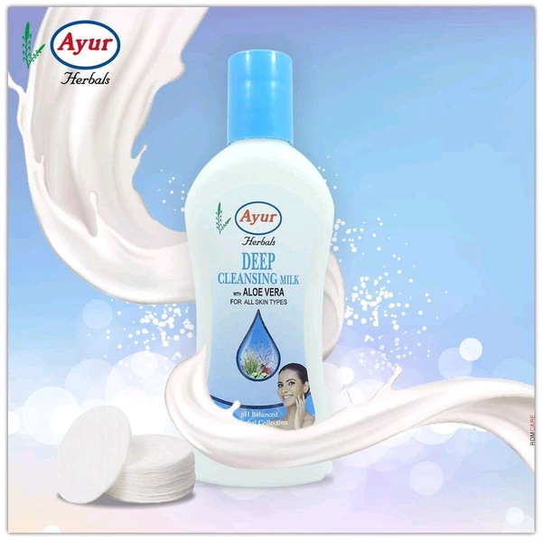 Ayur Herbals Deep Cleansing Milk With Aloe Vera - Out of Stock, Face Wash, 100ml