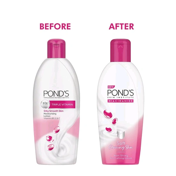 Pond's Niacinamide Soft Glowing Skin Non-Sticky Nourishing Lotion - Out of Stock, 90ml, Body Lotion