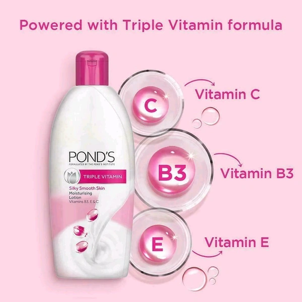 Pond's Triple Vitamin Silky Smooth Skin Moisturising Lotion - Out of Stock, 275ml, Body Lotion