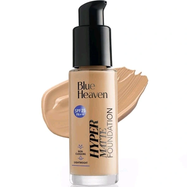 Blue Heaven Hyper Matte Foundation SPF25 PA++ - Out of Stock, Face Foundation, 30ml