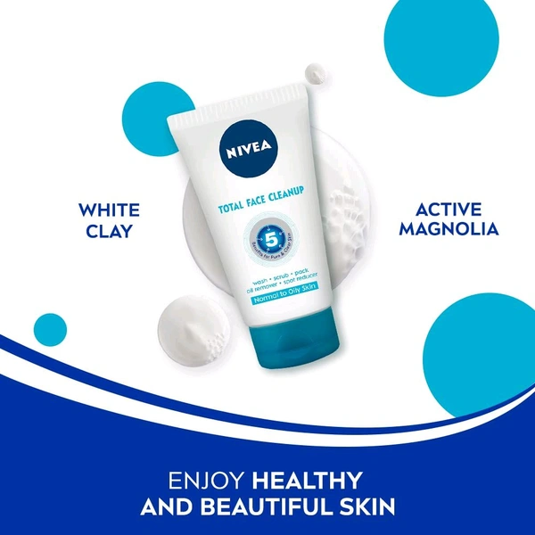 Nivea Total Face Cleanup - Out of Stock, 50ml, Face Wash