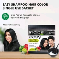 Indica Easy Shampoo Hair Color Natural Black 1 - Out of Stock, Hair Color