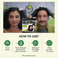 Indica Easy Shampoo Hair Color Natural Black 1 - Out of Stock, Hair Color