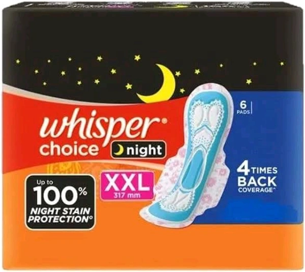 Whisper Choice Night Sanitary Pads XXL - Out of Stock, Sanitary Pads