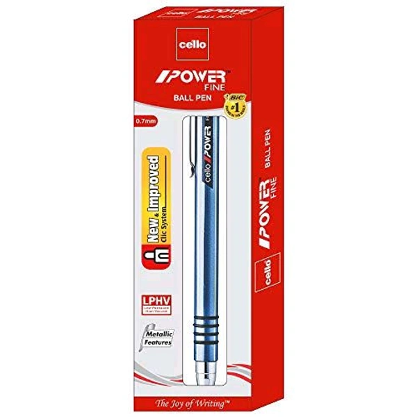 Cello Power Fine Ball Pen (Blue) - Out of Stock, Ball Pens