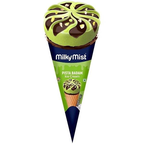 Milky Mist Pista Badam Ice Cream Capella Cone - 90ml