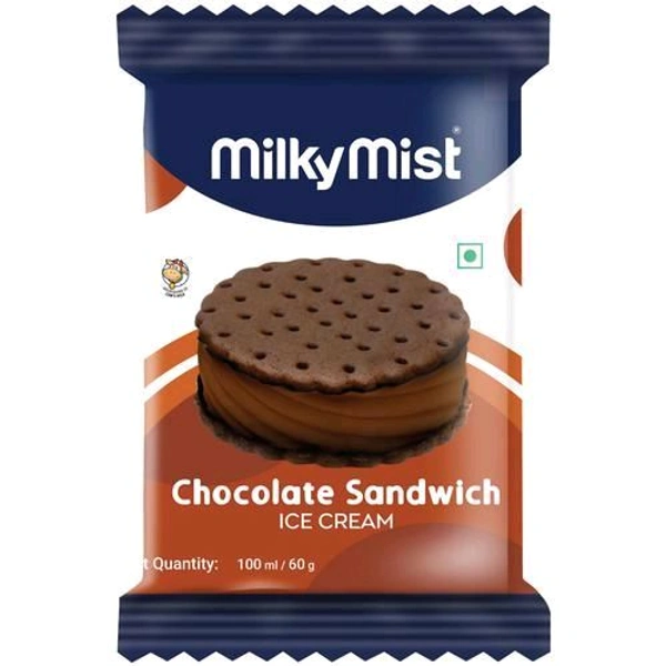 Milky Mist Chocolate Sandwich Ice Cream Biscuit - 80ml