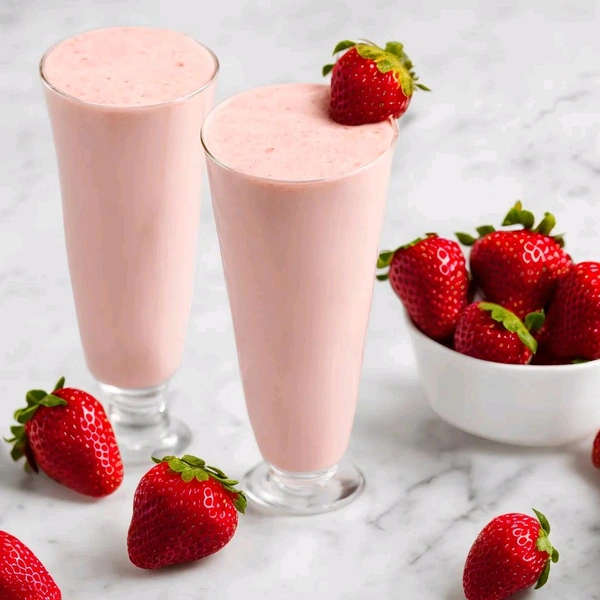 Strawberries Milk Shake