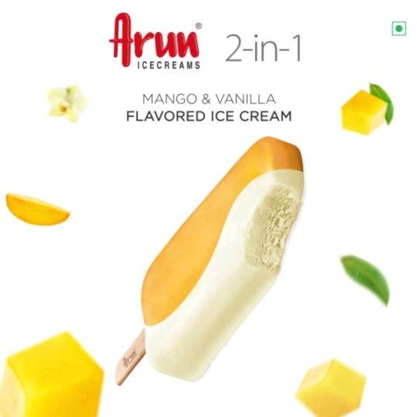 Arun Ice Creams 2 in 1 Mango & Vanilla Flavored Ice Cream - 60ml