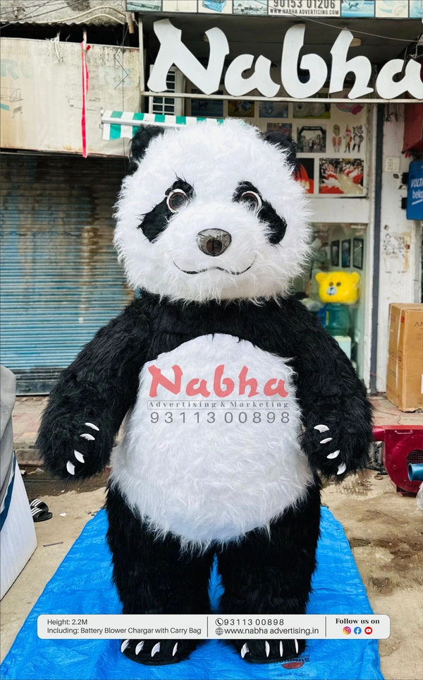 Imported Fur Panda Mascot  - 2.2m