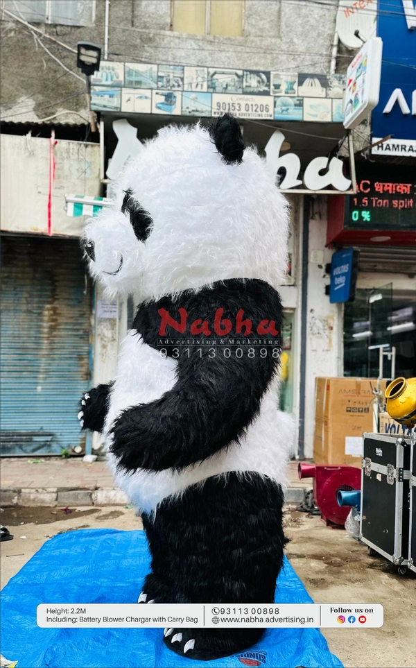 Imported Fur Panda Mascot  - 2.2m