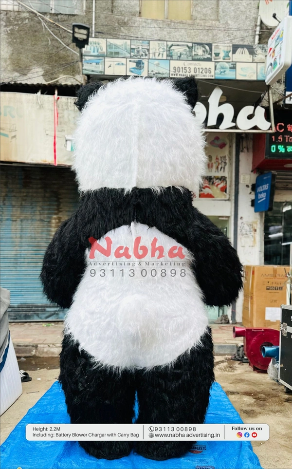 Imported Fur Panda Mascot  - 2.2m