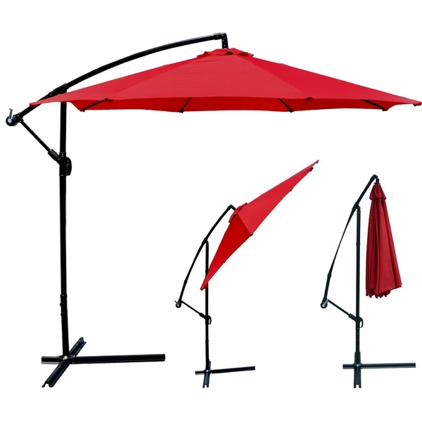 Side Pool Umbrella With Marbal Base