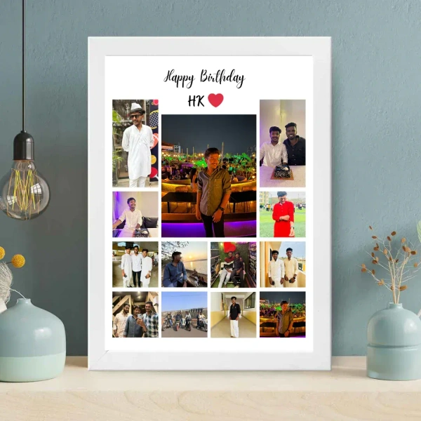 Customised birthday collage photo frame - (24X36 Inc)