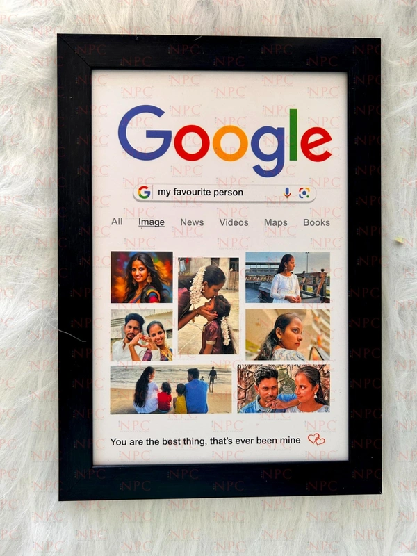 Google Search Photo for Special Person | 33 * 23 CM | Google Search Results Print| Personalised text | Anniversary, Birthday Gift| Photo Frame | Wooden Frame (Google Theme - Medium 34.5 * 24 CM) - (8X12 INC )