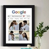Google Search Photo for Special Person | 33 * 23 CM | Google Search Results Print| Personalised text | Anniversary, Birthday Gift| Photo Frame | Wooden Frame (Google Theme - Medium 34.5 * 24 CM) - (8X12 INC )