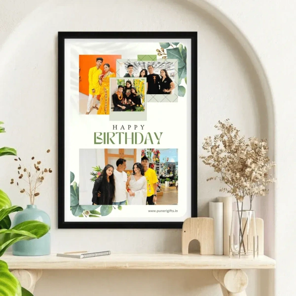 Happy Birthday Collage Photo Frame - (8X12 INC )