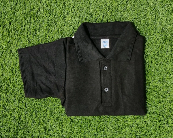 Cotton Tshirt Biowashed  With A4 Size print 180 GSM - S, Black