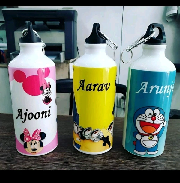 Sipper bottle  600 ml  /Material - Aluminium - White