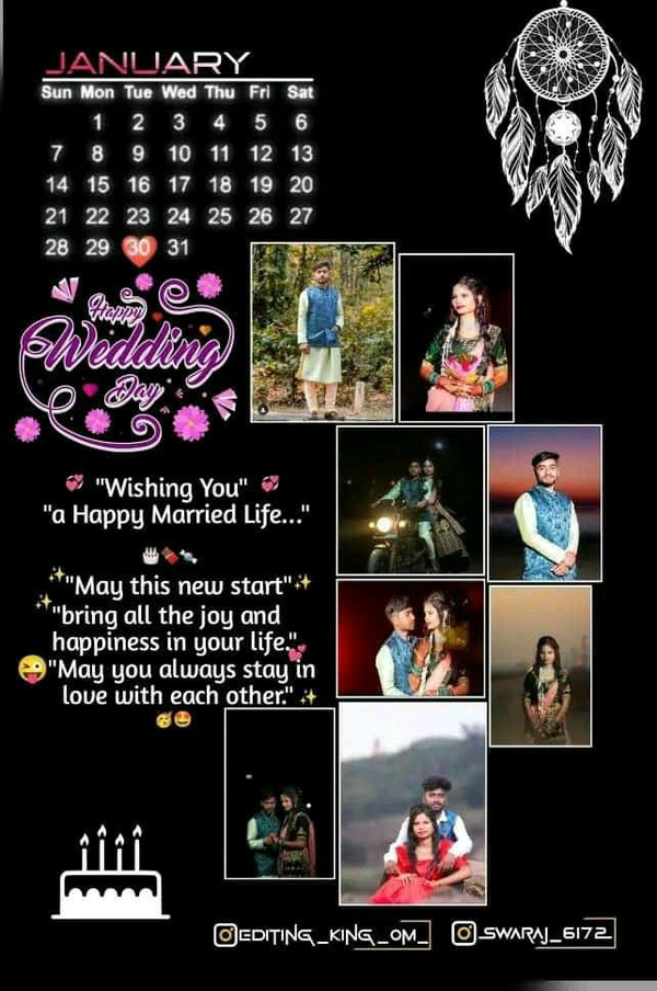 Happy Anniversary Photo Frame - ( 8x12 Inches)
