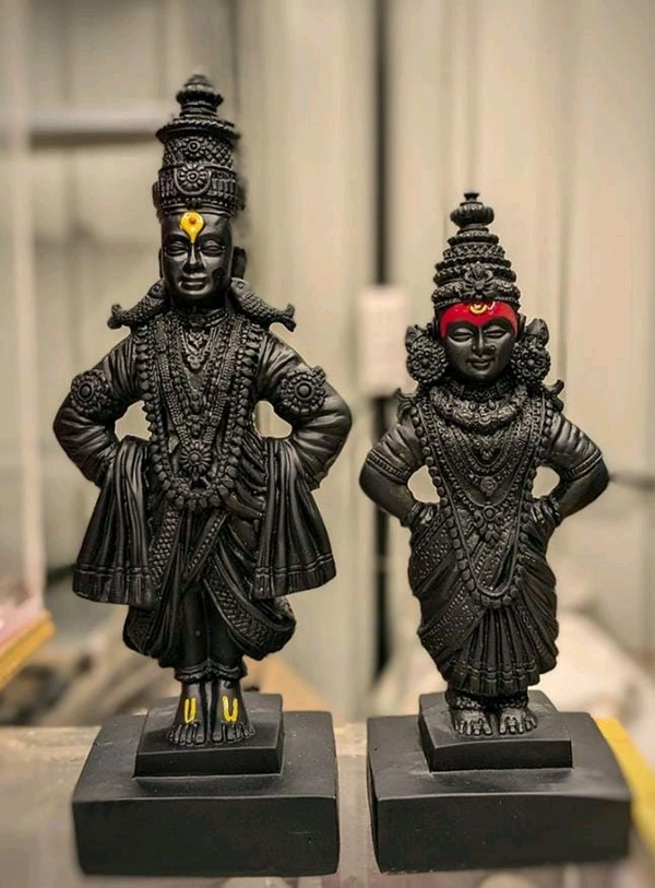 Vitthal Rukmini Statue - 12 Inch