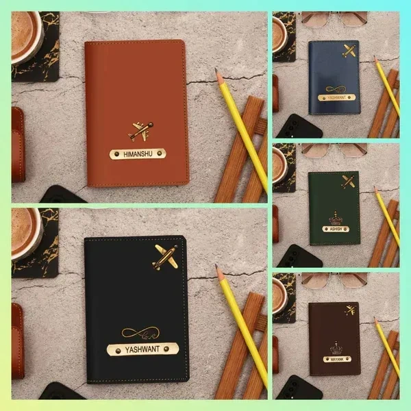 Faux Leather Passport Cover - Green