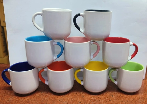 3 Tone Tea Mugs. - Black