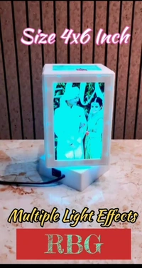 Plastic White Rgb Led Rotating Lamp Sublimation