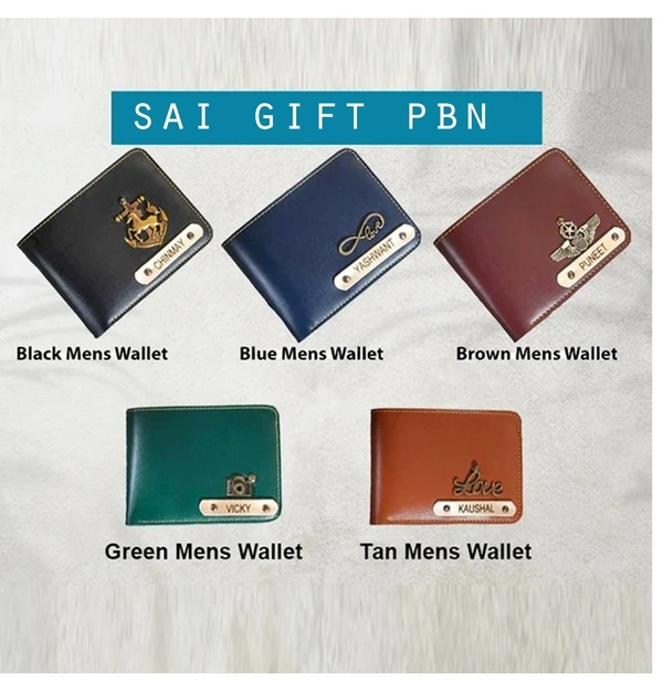 Faux Leather Men’s Wallet - Tan,Black,BLUE,BROWN