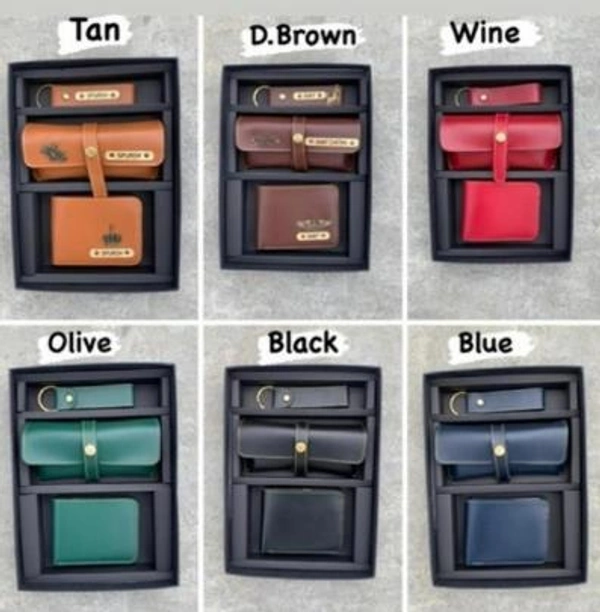 Faux Leather Couple Combo Set of 2  Mix Color - Tan