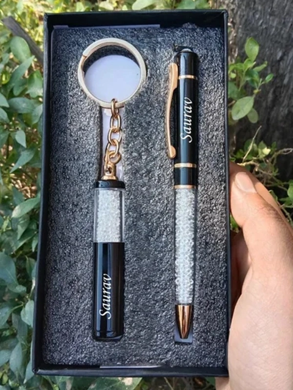 GOLD ZARI Pen + Keychain