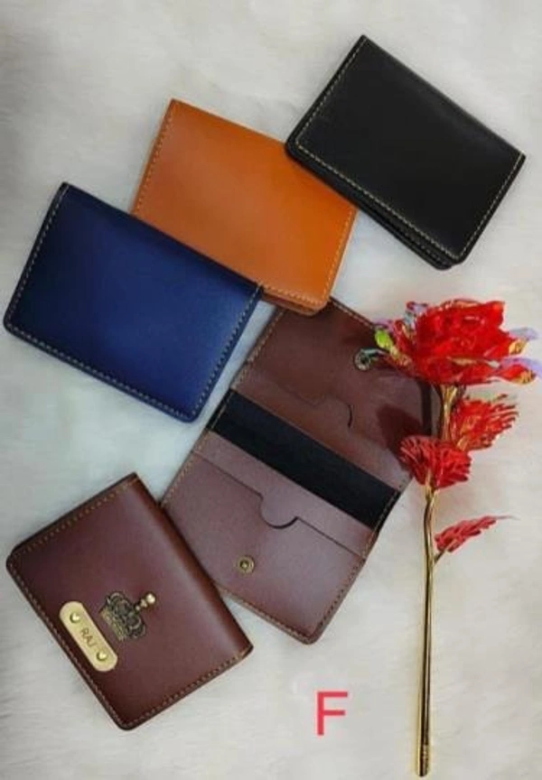 Faux Leather Card Holder - Tan